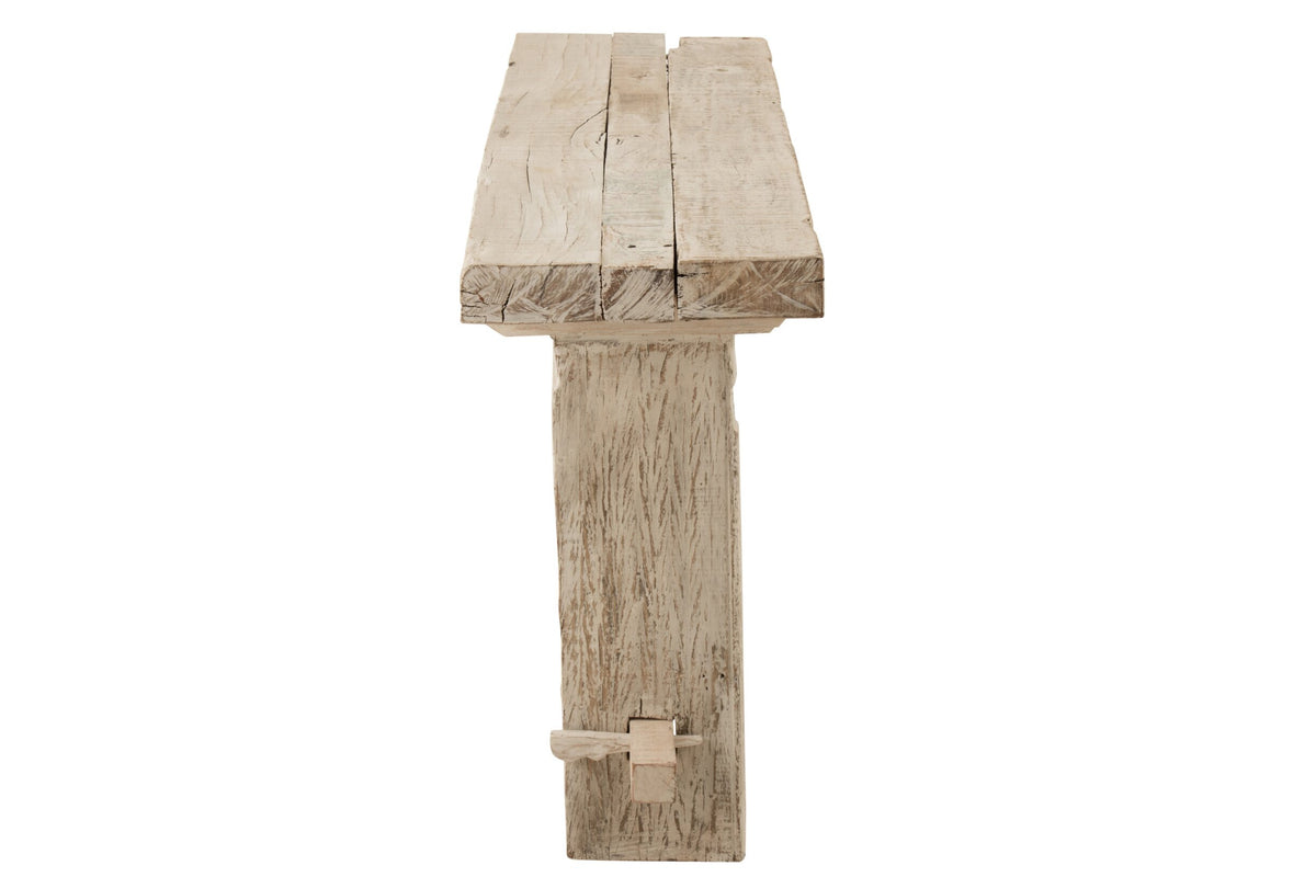 Console Brut Recycled Wood White Wash
