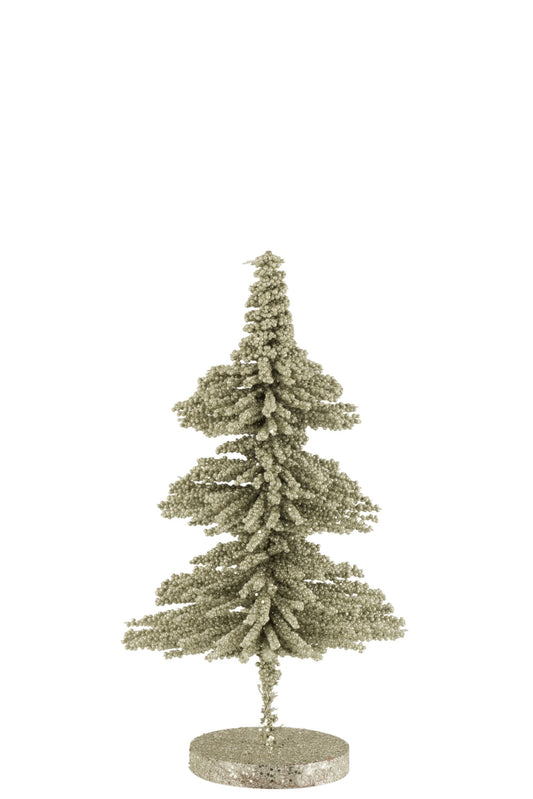 Christmas Tree Deco Plastic Dots Glitter Light Green Small