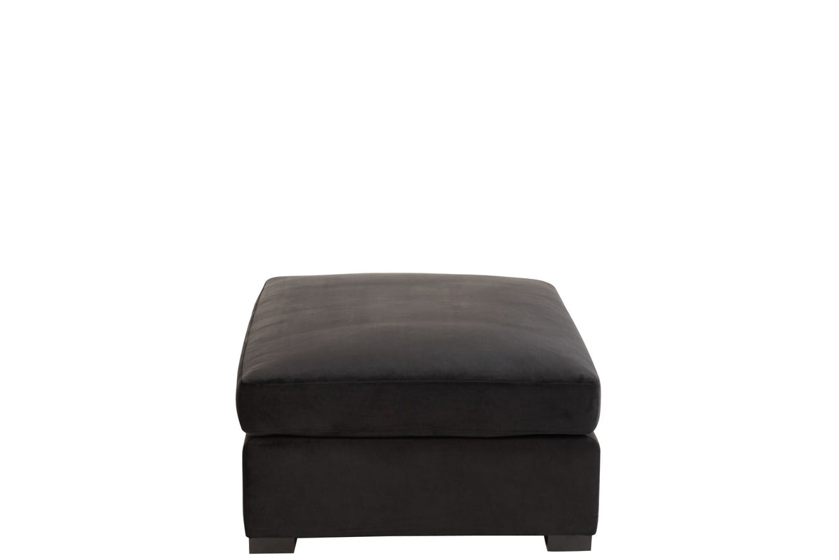 Ottoman Velvet Black