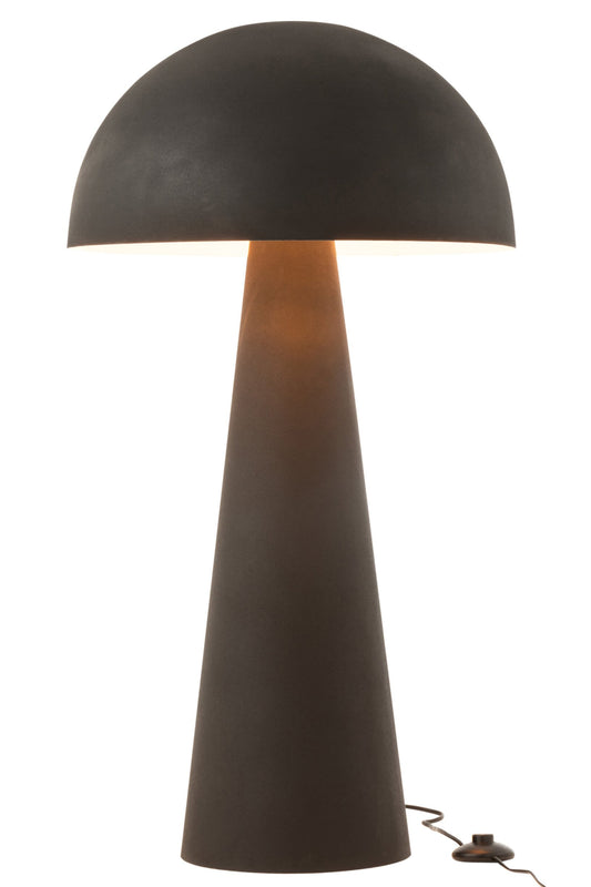 Lamp paddenstoel metaal mat zwart extra groot