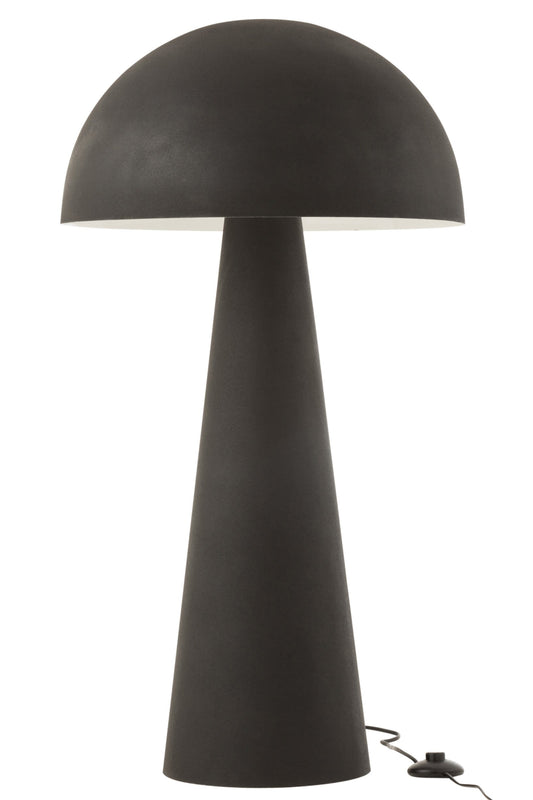 Lamp paddenstoel metaal mat zwart extra groot