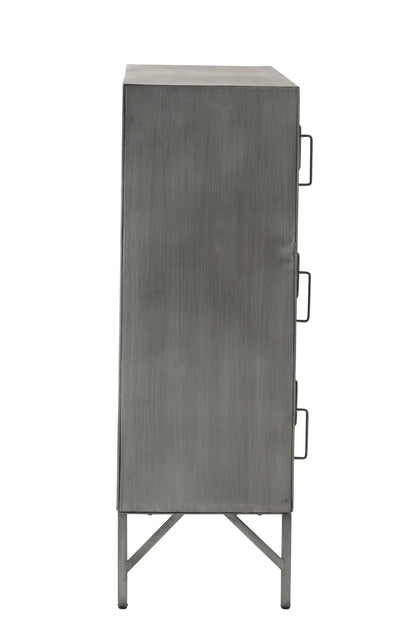 Cupboard 9doors Metal Silver