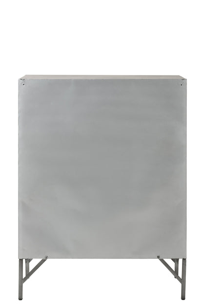 Cupboard 9doors Metal Silver
