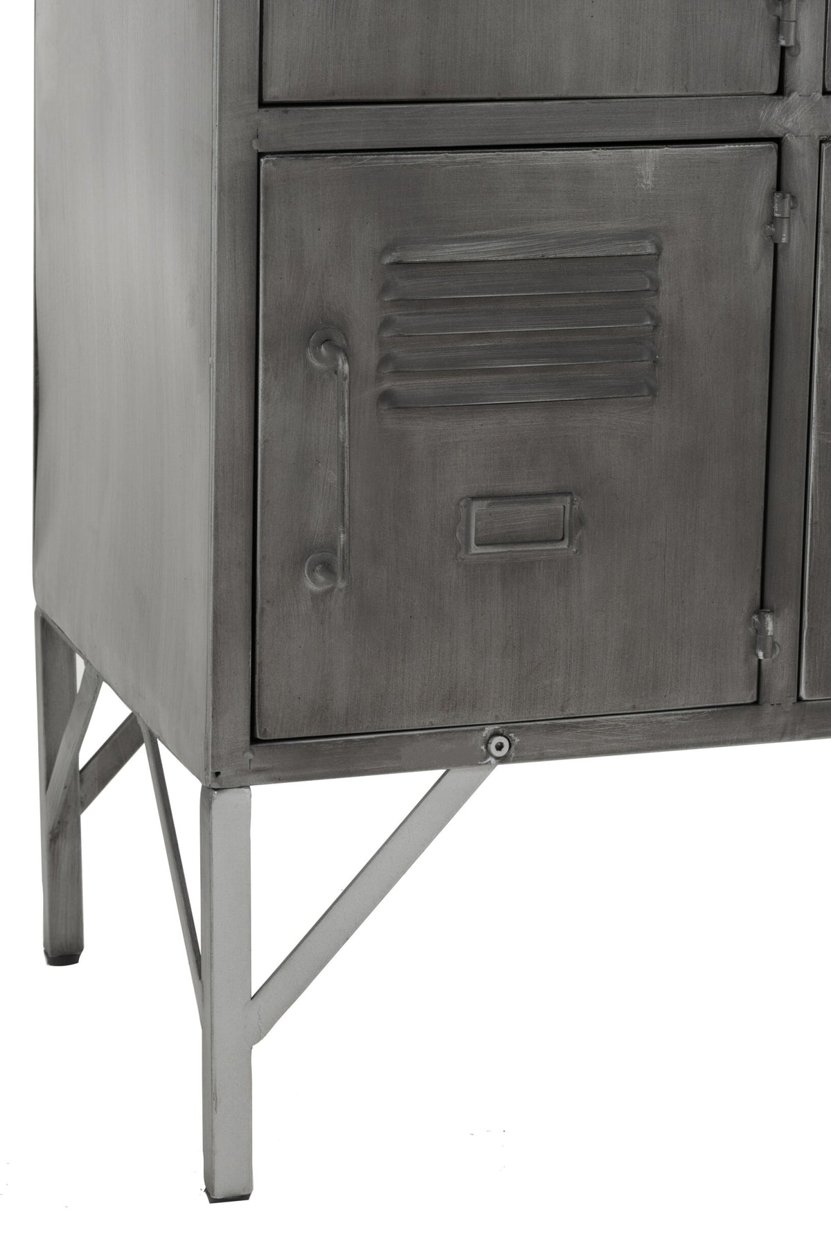 Cupboard 9doors Metal Silver