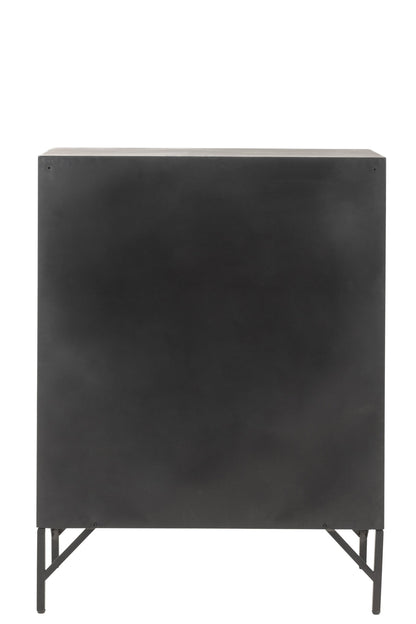 Cupboard 9doors Metal Black