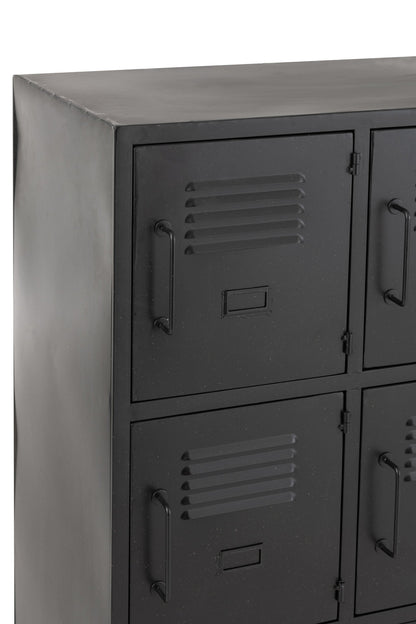Cupboard 9doors Metal Black
