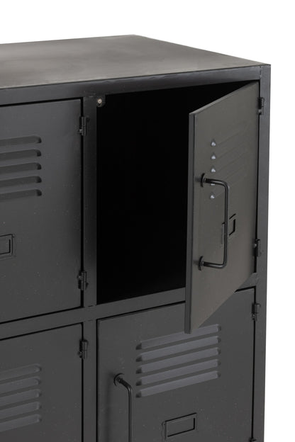 Cupboard 9doors Metal Black