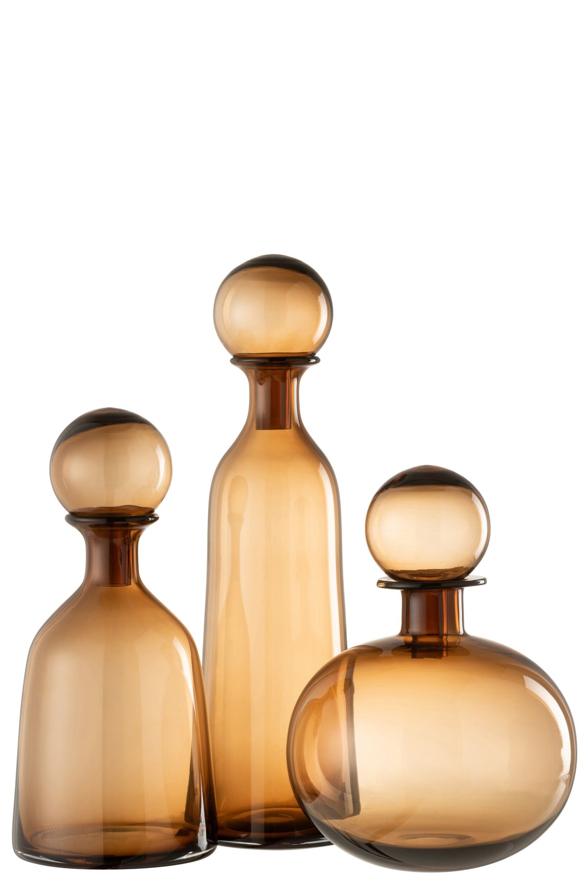 Bottle+Plug Regular Decorative High Glass Brown Large