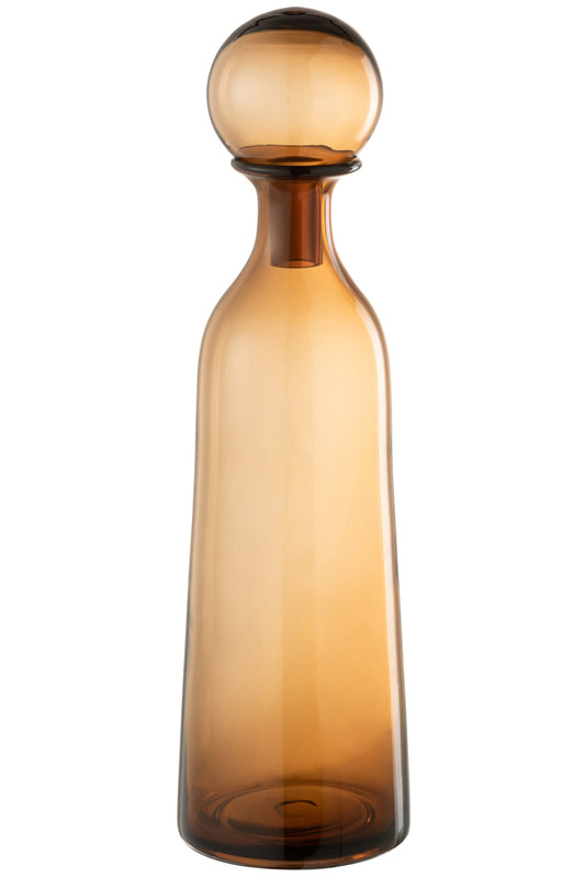 Bottle+Plug Regular Decorative High Glass Brown Large