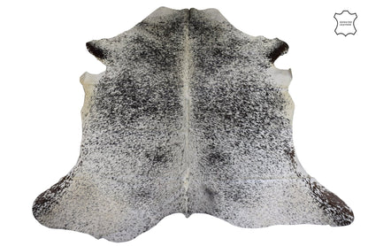 Cowhide Leather Salt & Pepper Black/White 3-4M²