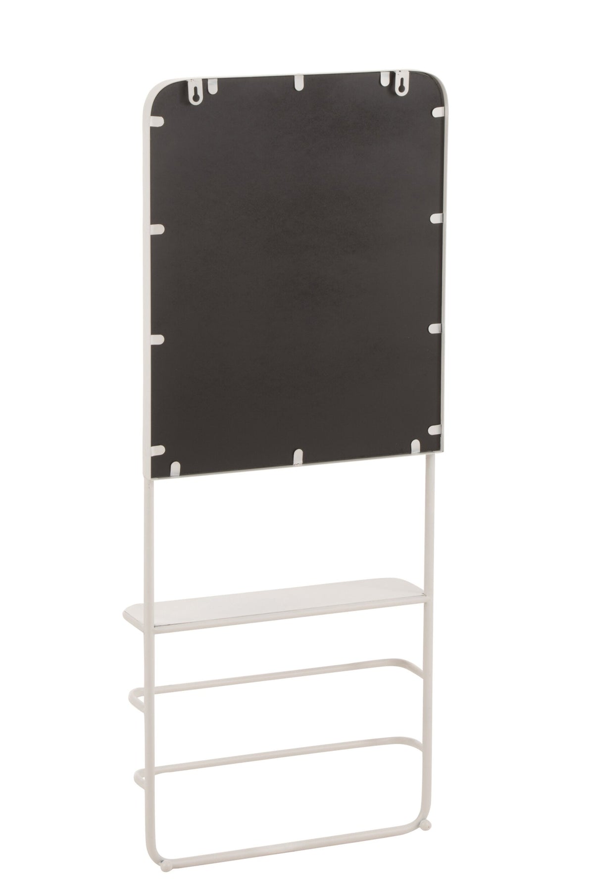 Hanging Rack With Mirror Metal/Glass White