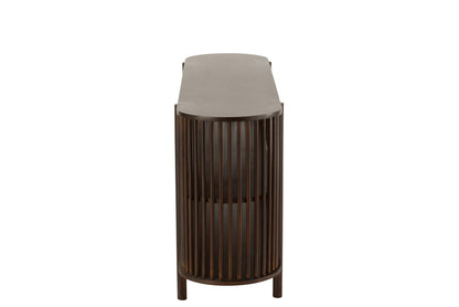 Console 2 Shelves Conie Mango Wood Dark Brown