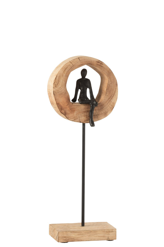 Figure Think Ring High Mango Wood/Aluminium Black