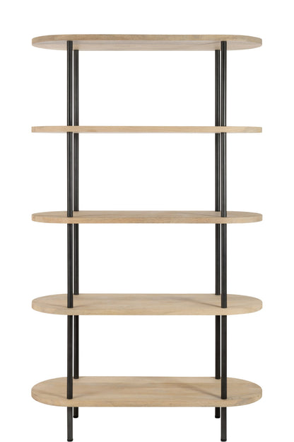 Rack Eli 5shelves Mango Wood/Iron Natural/Grey
