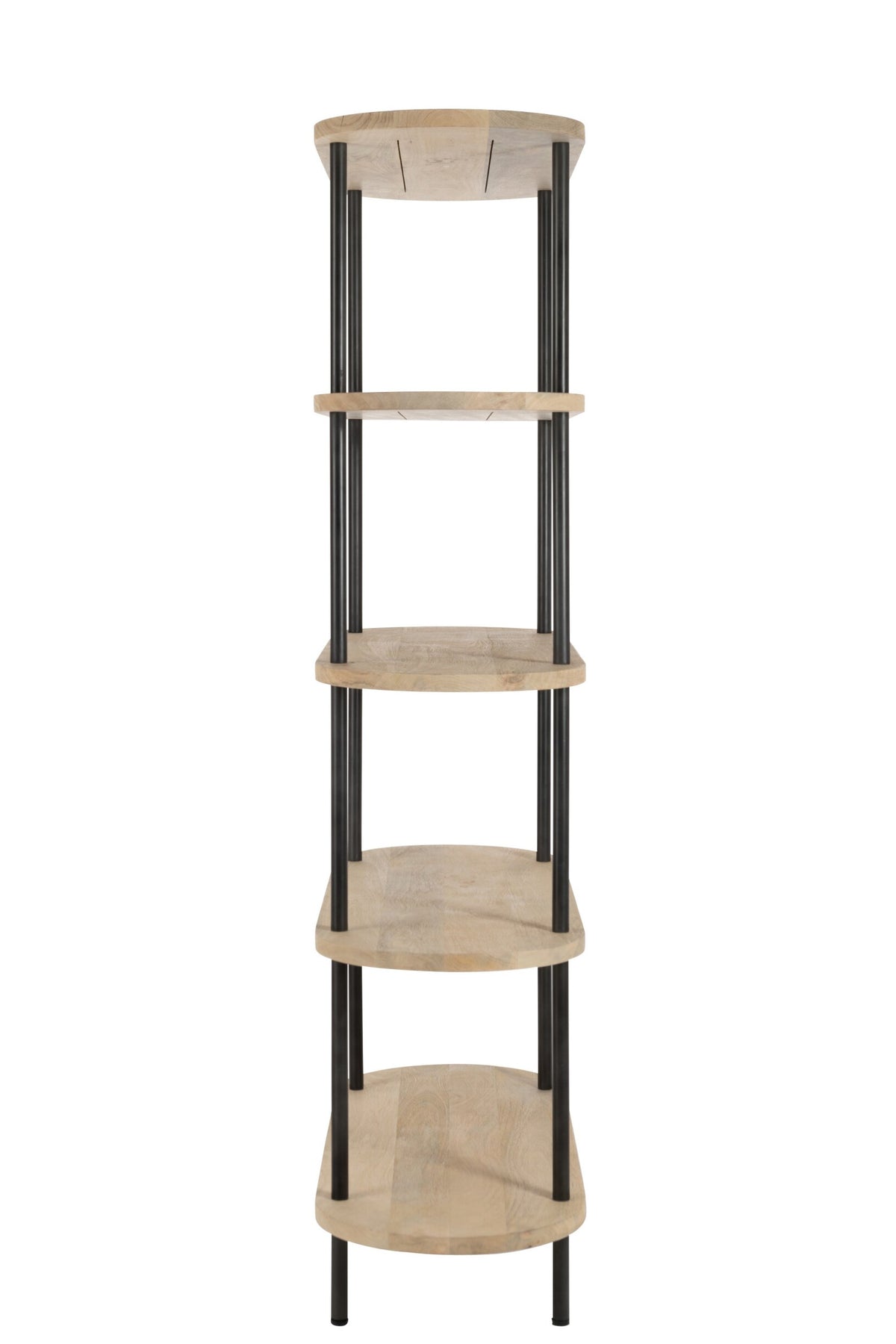 Rack Eli 5shelves Mango Wood/Iron Natural/Grey