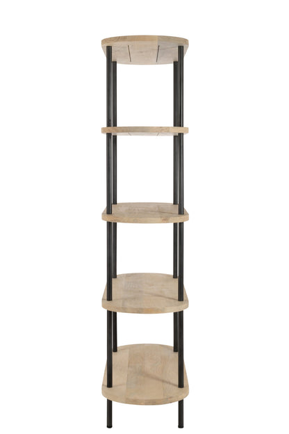 Rack Eli 5shelves Mango Wood/Iron Natural/Grey