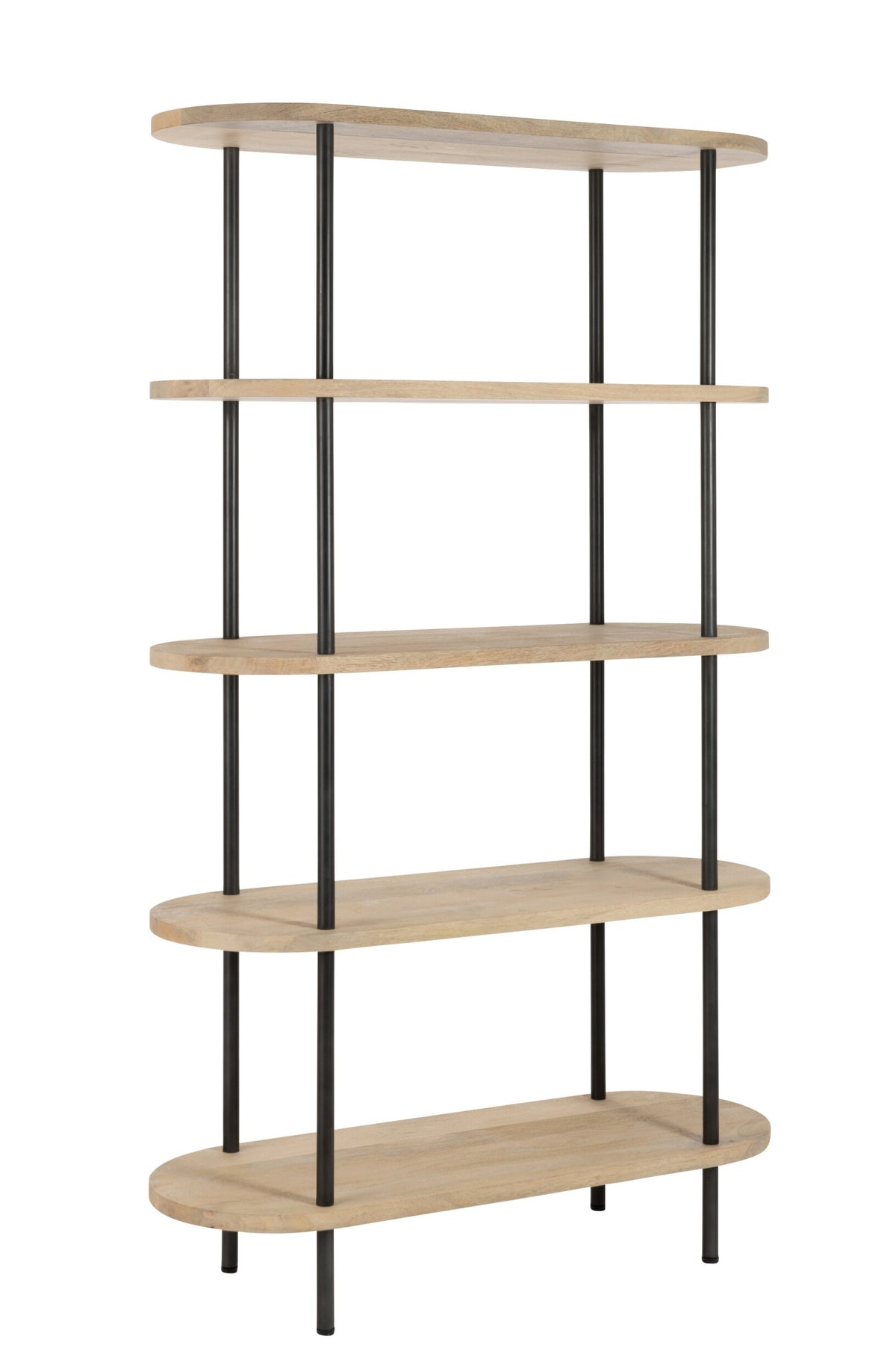 Rack Eli 5shelves Mango Wood/Iron Natural/Grey