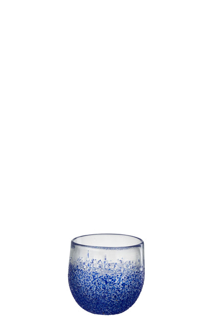Theelichthouder Glas Blauw