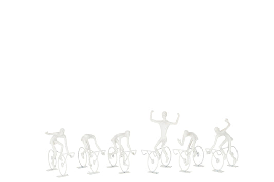 Cyclists Poly White Small Assortment Of 6