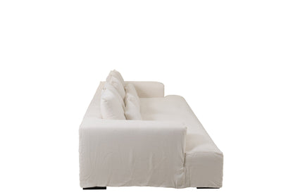 Cover For Seat+9cushions Deep Monaco Linen XXL Marshmallow White