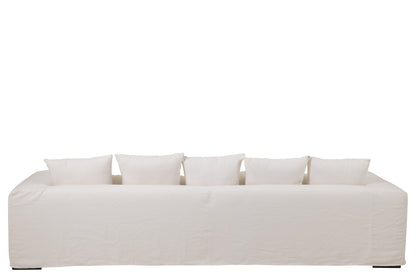 Cover For Seat+9cushions Deep Monaco Linen XXL Marshmallow White