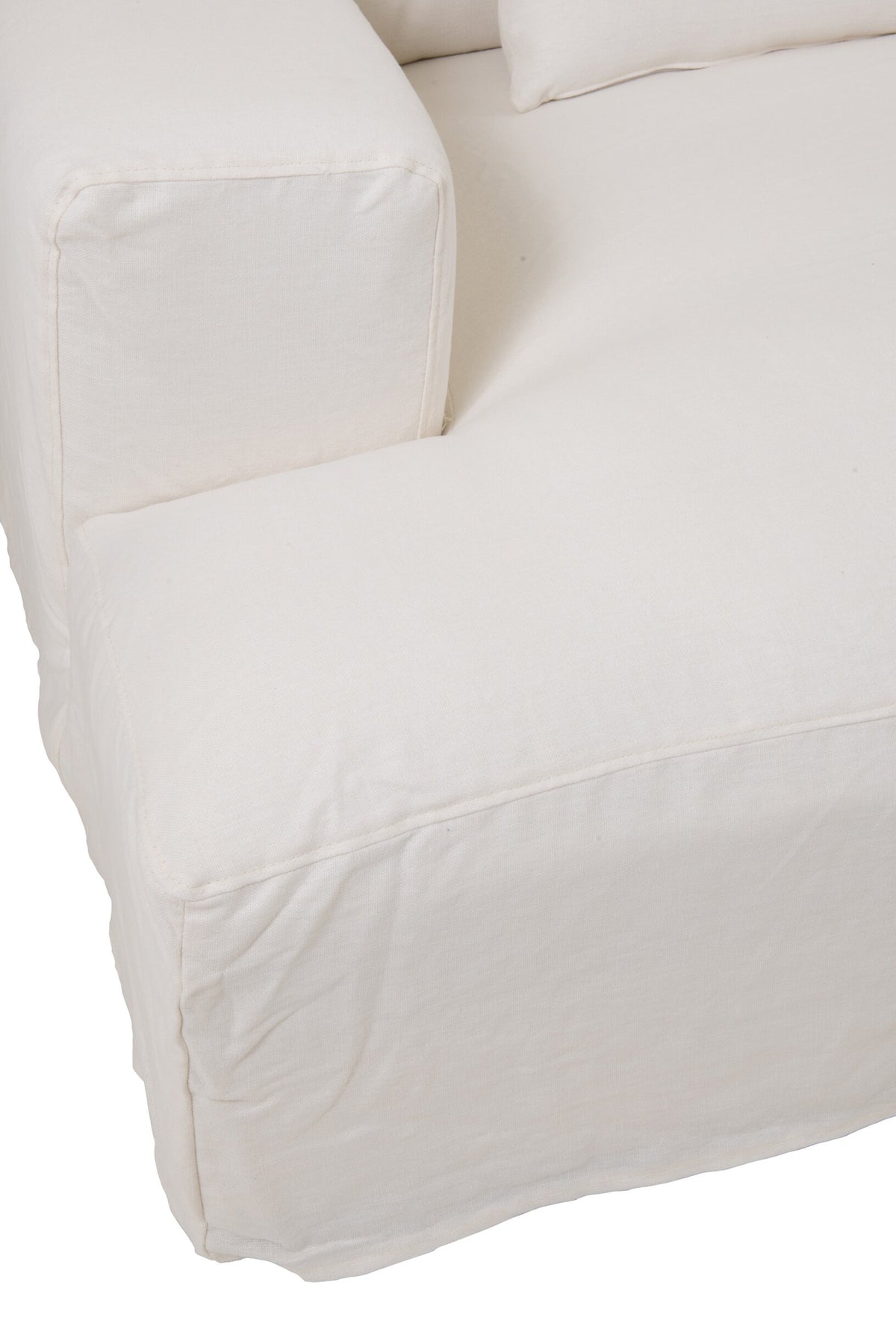 Cover For Seat+9cushions Deep Monaco Linen XXL Marshmallow White