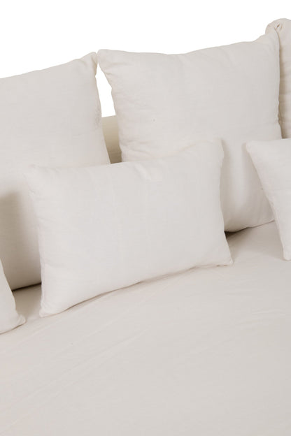 Cover For Seat+9cushions Deep Monaco Linen XXL Marshmallow White