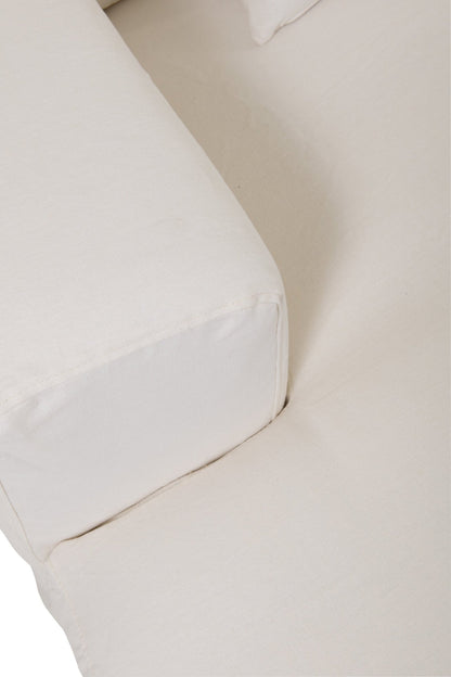 Cover For Seat+9cushions Deep Monaco Linen XXL Marshmallow White