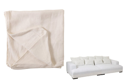 Cover For Seat+9cushions Deep Monaco Linen XXL Marshmallow White
