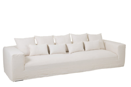 Cover For Seat+9cushions Monaco Linen XL Marshmallow White