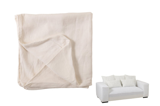 Cover For Seat+5cushions Monaco Sofa Linen Marshmallow White