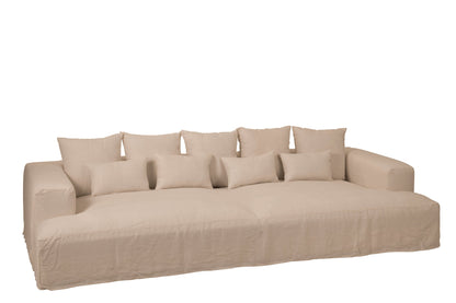 Cover For Seat+9cushions Deep Monaco Linen XXL Natural