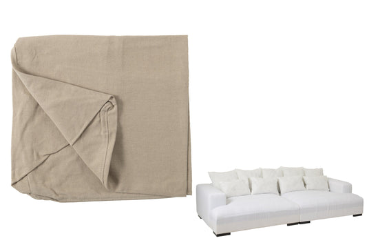 Cover For Seat+9cushions Deep Monaco Linen XXL Natural