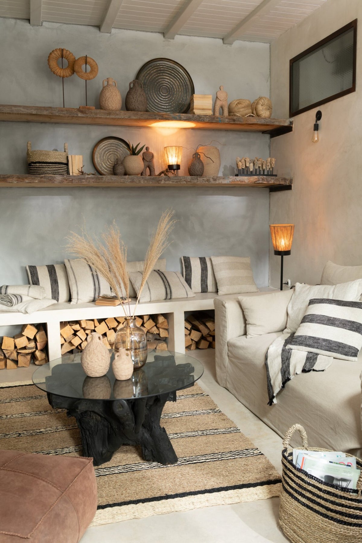 Cover For Seat+5cushions Monaco Sofa Linen Natural