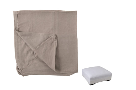 Cover For Pouf Monaco Linen Old Pink