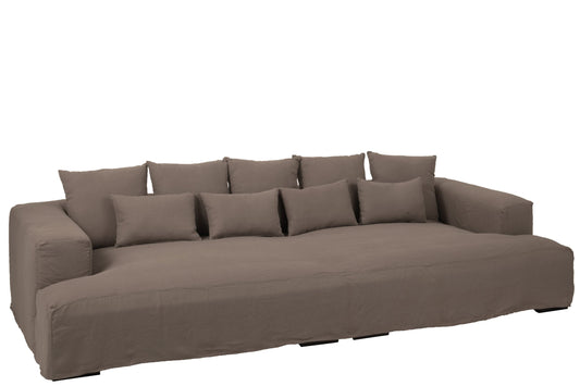Cover For Seat+9cushions Deep Monaco Linen XXL Desert Taupe