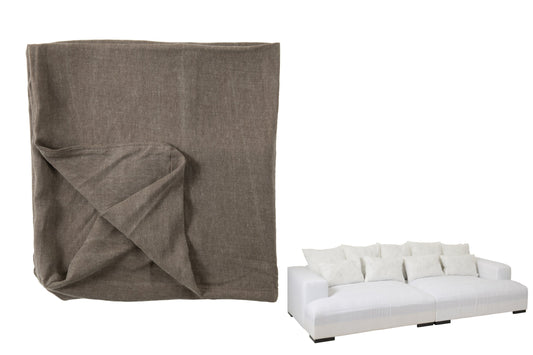 Cover For Seat+9cushions Deep Monaco Linen XXL Desert Taupe
