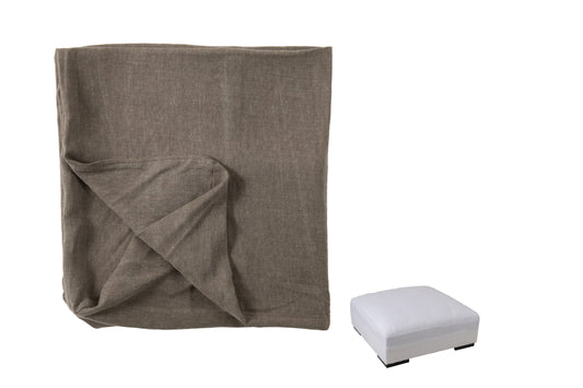 Cover For Pouf Monaco Linen Desert Taupe