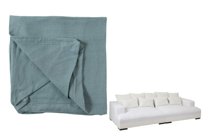 Cover For Seat+9cushions Deep Monaco Linen XXL Jeans Blue