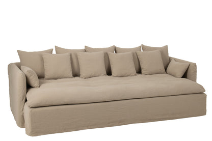 Cover Seat+11 Cushions Beach Linen Natural