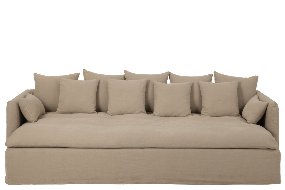 Cover Seat+11 Cushions Beach Linen Natural