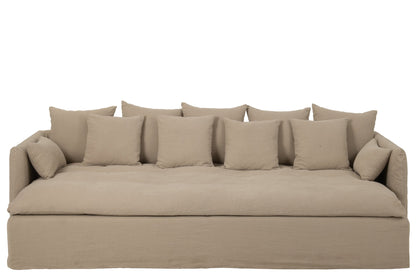 Cover Seat+11 Cushions Beach Linen Natural