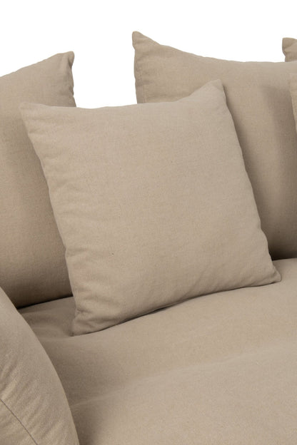 Cover Seat+11 Cushions Beach Linen Natural