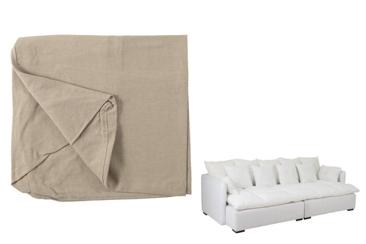 Cover Seat+11 Cushions Beach Linen Natural
