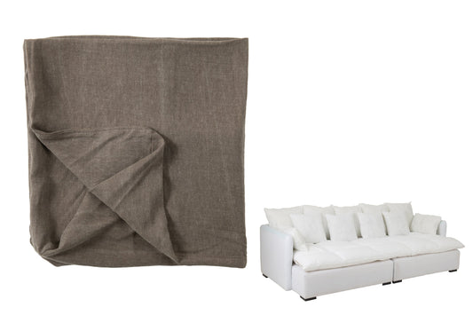 Cover Seat+11 Cushions Beach Linen Desert Taupe