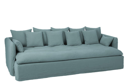 Cover Seat+11 Cushions Beach Linen Jeans Blue