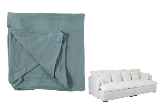Cover Seat+11 Cushions Beach Linen Jeans Blue