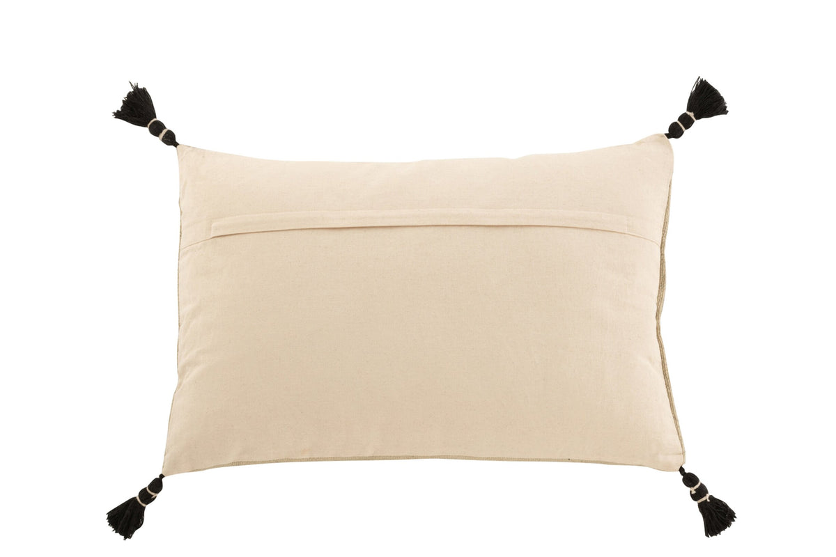 Cushion Graphic Forms Rectangle Cotton Grey