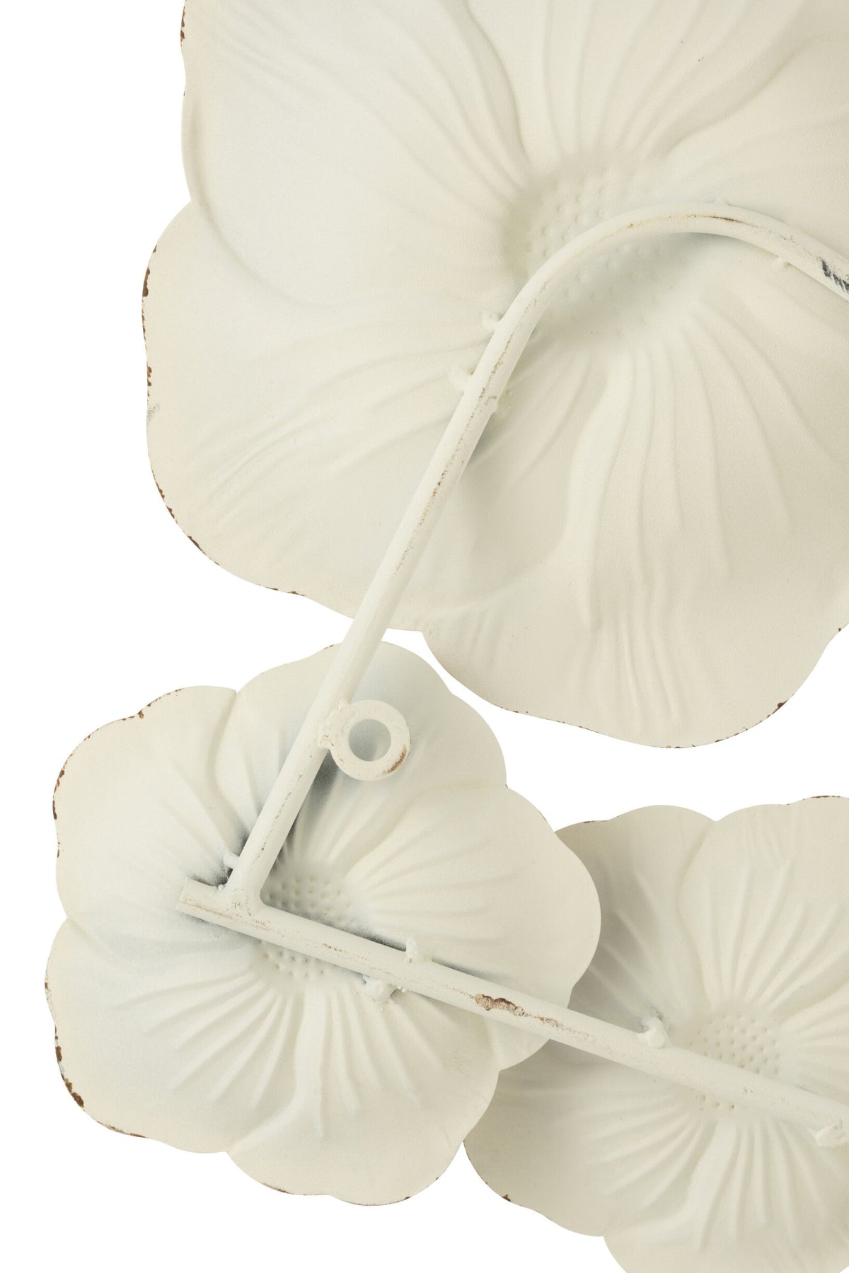 Wall Deco Flowers Metal Pink/White