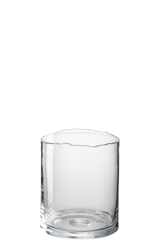 Windlicht Onregelmatige Rand Glas Transparant Laag